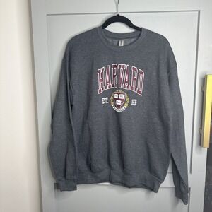 Vintage Y2K Harvard University‎ Sweatshirt Red Logo Ivy League Pullover Size M